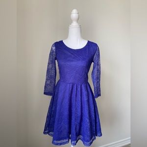 H&M Perfect Lace Blue Dress